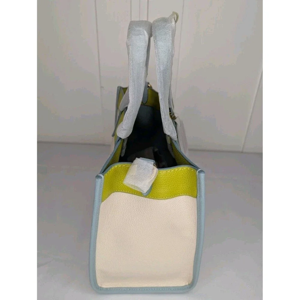 Coach Field tote 30, Colorblock with coach badge, Chalk Multi, NWT - Picture 4 of 10